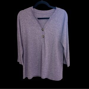 NWOT Purple Henley Top